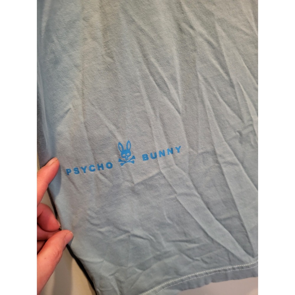 Psycho Bunny Blue Gresham Graphic Short Sleeve T Shirt Sz 7/XL - Picture 5 of 7